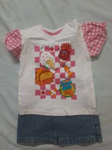 Cute Denim Dress &amp; Top Set