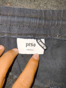 PESO Brand Washed Black Cargo/Zip Pants