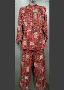 Bohemian Red Patchwork Print Co-ord Set