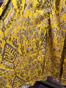 GLOBAL DESIYellow Printed-Graphic Full Length Dres