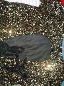 Sequin Long Sleeve Crop Top