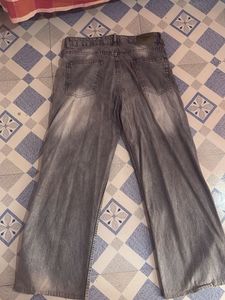 Stylish Grey Wide Leg Jeans