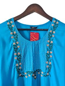 Embroidered Blue Kurta