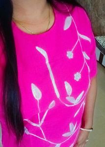 Pink Co-ord Set with Floral Detail