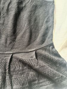 Chic Black Mesh Peplum Top