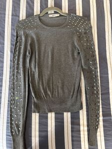 Embellished Grey Sweater