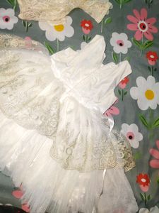 White Lace Baby Dress with Bolero