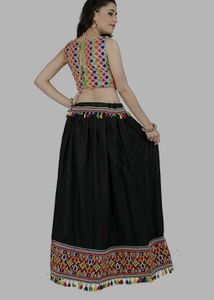 Embroidered Black Ethnic Skirt