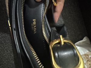 Prada Cleo Raffia leather Shoulder Bag