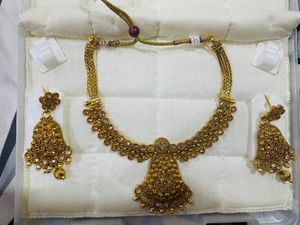 Golden Necklace With Moti