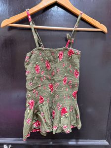 Floral Smocked Peplum Top