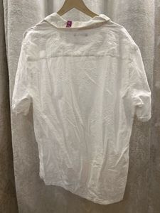 Chic White Embroidered Cotton Shirt