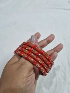 Designer Embellished Bangles Set Combo (8 pieces)