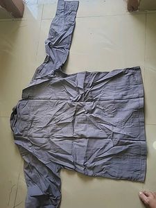 Men's Grey Button-Up Shirt