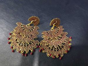 Peacock Design Jhumka Earrings