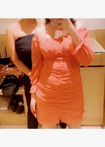 Chic Ruched Off-Shoulder Dress