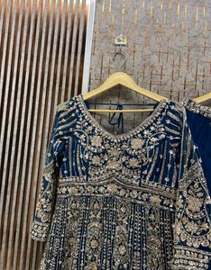 Exquisite Blue Embellished Lehenga Choli