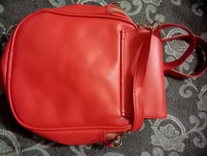Red Studded Crossbody Bag
