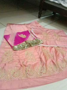 Beautiful Pink rajputi un steached poshak