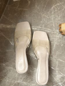 Clear Strap Square Toe Slides