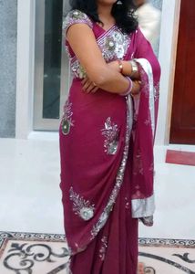 Designer Heavy Saree With Heav
