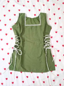 Chic side corset trending Kurti ☘️