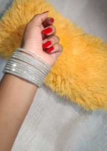 Sparkling Rhinestone Bangle Set of 10
