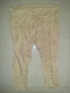 💫 Ivory Polka-Dot Cotton Punjabi Salwar - Women's