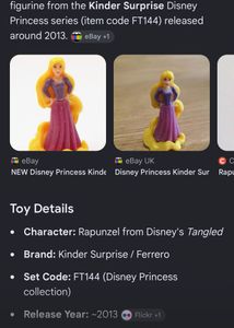 Kinder Joy Rapunzel Toy Figure