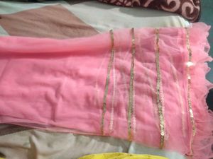 net pink saree