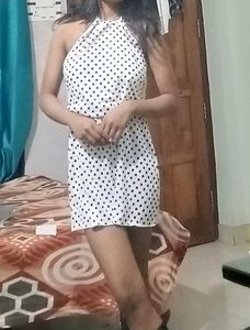 Polka Dot Halter Neck Dress