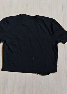 Black Cropped T-Shirt