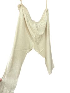 W Cream Palazzo Pants