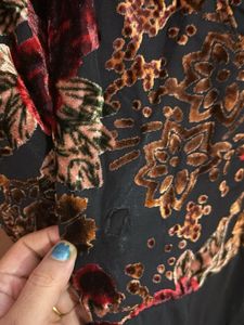 Floral Velvet Top Jumpsuit