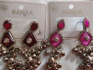 Traditional Indian Jhumka Earrings pack of 2