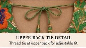 Embroidered Green Silk Blouse
