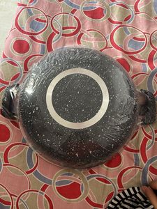 Orange Granico Deep Kadai with Lid