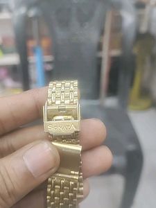 Sonata Gold Analog Watch