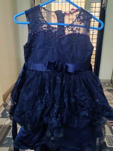 Elegant Navy Blue Gown (7-8 ) years