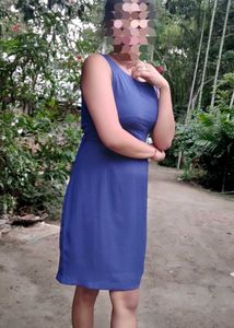 Elegant Blue Sleeveless Dress