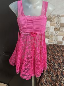 Beautiful Pink Lace Dress