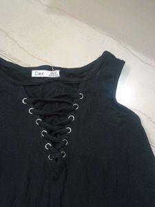 Black Sleeveless Casual Dress