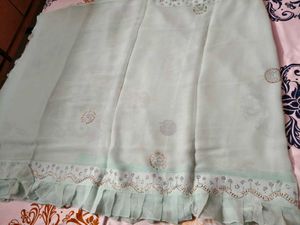 Sky Blue party wear Saree