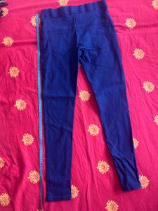 High Waisted Blue Skinny Jeggings