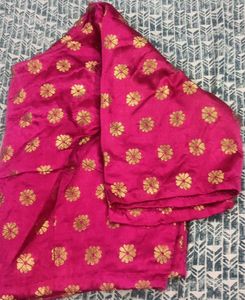 Women's Magenta Silk Blouse