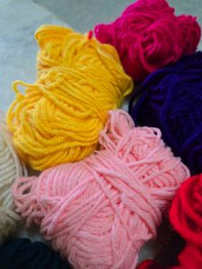 Assorted Yarn Skeins for Crafts