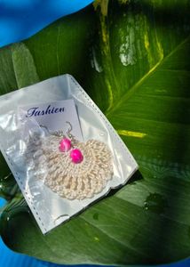 Boho Crochet Fan Earrings