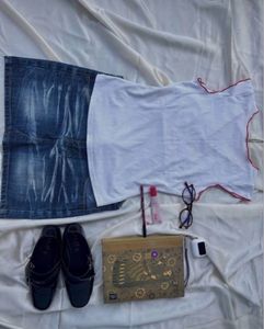 Cute White Top With Red Trim