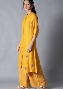 Yellow Embroidered Kurta Set