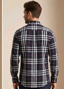 Burberry Men's Plaid Button-Up Shirt